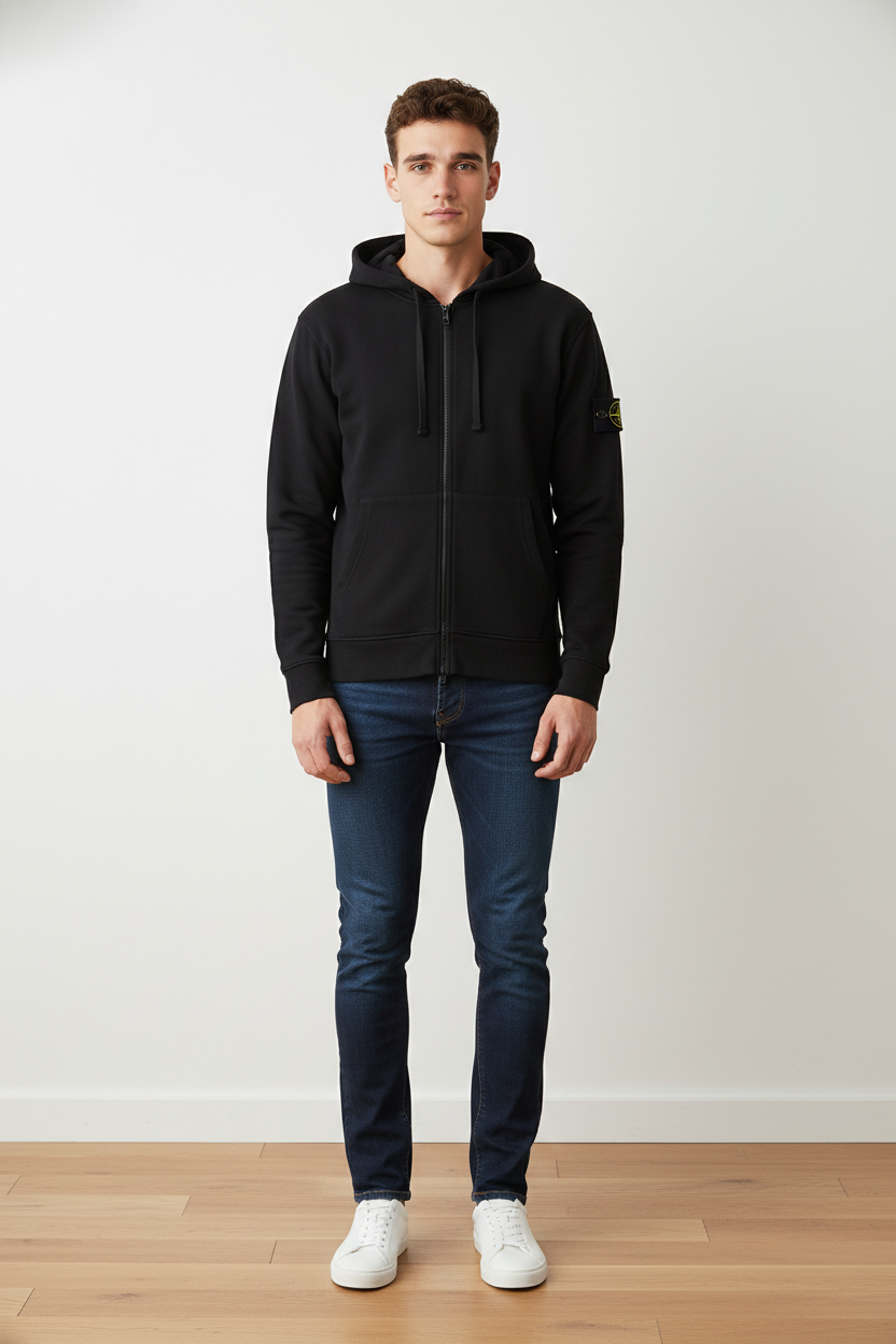 Sweats zip stone island